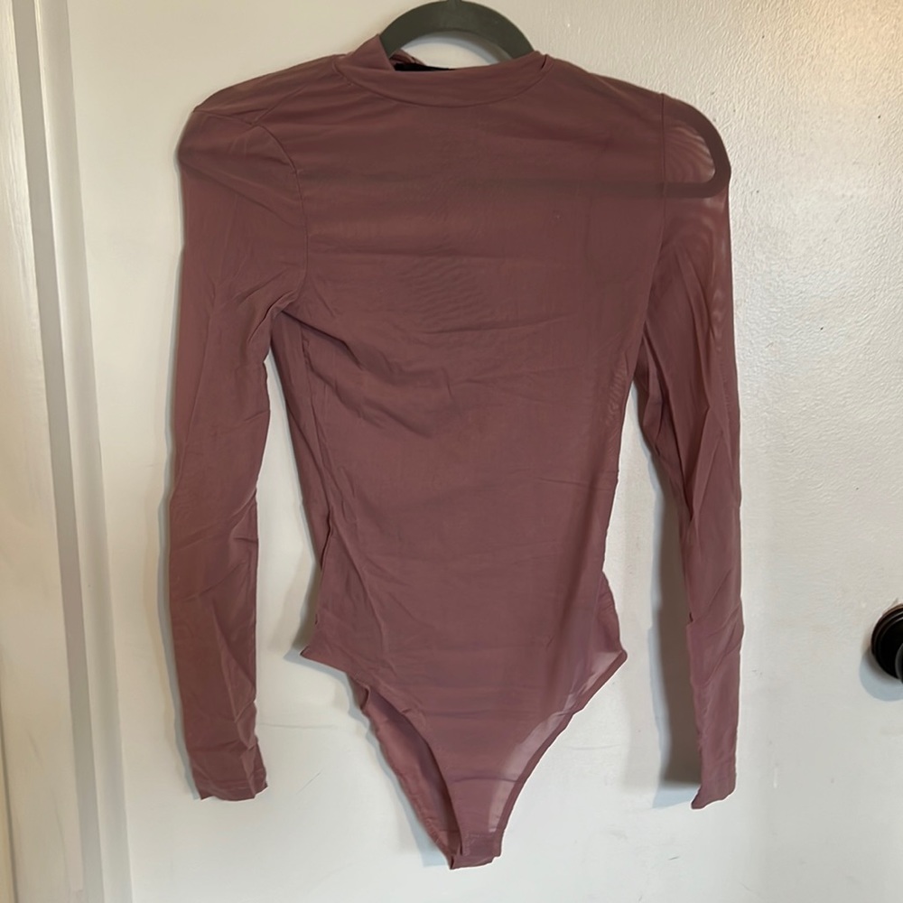 Long-sleeve mesh bodysuit. NWT.